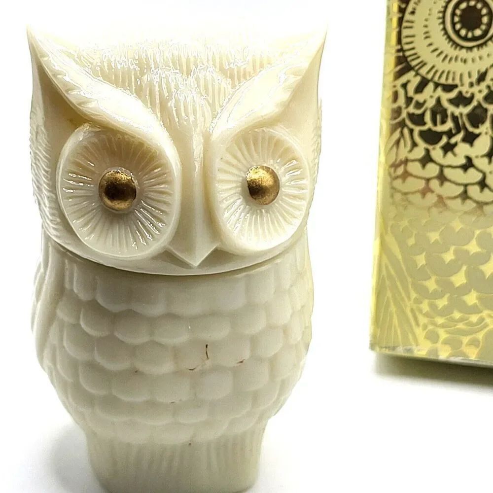 Vintage Avon Precious Owl Moonwind Cream Sachet Bottle With Box